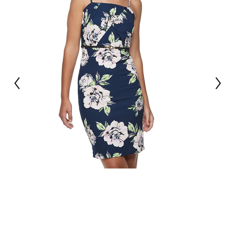 Navy blue/floral / dress/ almost famous/ medium